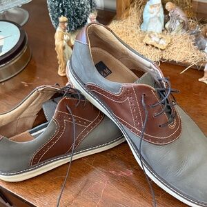 Johnston & Murphy Gray and Brown Leather Derbys